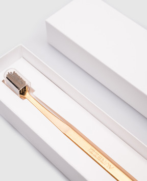 Aurezzi Золотистая зубная щетка 24К Gold мягкой жесткости с покрытием 24 карат. 101003