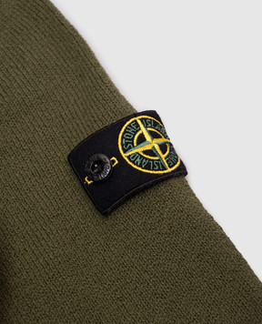 Stone Island Дитячий зелений светр зі знімним патчем логотипа K1S165100010S00D31012