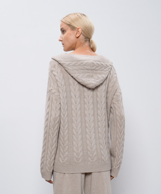 LISA YANG Бежевый худи Connie из кашемира 2022107 изображение 4