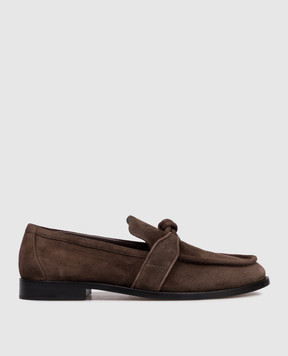 Bottega Veneta Коричневі замшеві лофери Astaire 796445V3QE1
