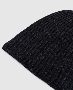Jan Jan Van Essche Черная шапка из шерсти и льна BEANIE12