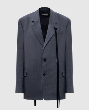 Ann Demeulemeester Сірий жакет Sanna Comfort Tailored з вовни 2402WJA16FA515