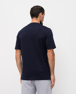 Brunello Cucinelli Голубая футболка с принтом логотип эмблемы M0B138440