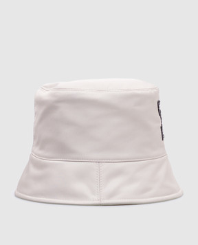 Off-White Бежевая панама с вышивкой эмблемы. OWLB039S25FAB003