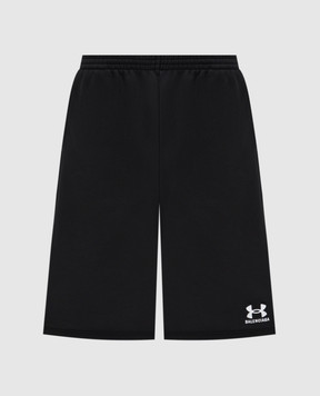 Balenciaga Чорні шорти Large з вишивкою логотипа 795261TRVB8