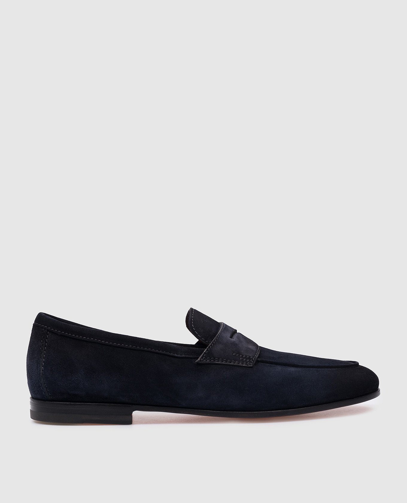 Carlo blue suede loafers