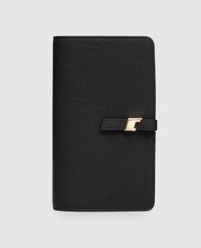 Santoni Чорний шкіряний чохол для документів DFPPA2549FOHDBC