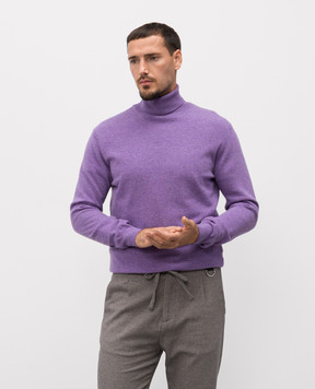 Wool&Co Фиолетовый гольф из шерсти и кашемира WO0023