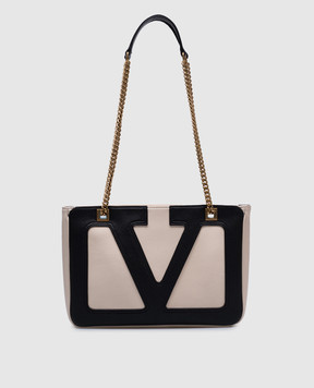 Valentino Бежевая кожаная сумка VIVA SUPERSTAR 6W2B0R14PTJ