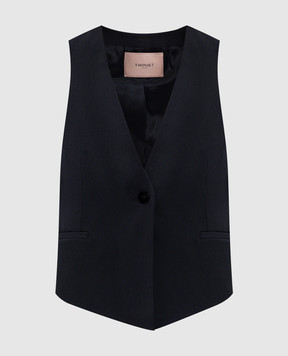 Twinset Черный жилет с логотипом 252TP2621