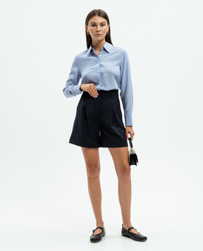 Max Mara Weekend Синие шорты NABULUS из шерсти NABULUS