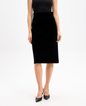 Max Mara Чорна окасамитова спідниця CAPO CAPO