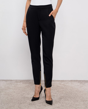 Balmain Чорні штани з вовни FF1PM045ME54