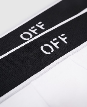Off-White Набір білих трусів-боксерів з візерунком логотипа OMUH007S24JER001