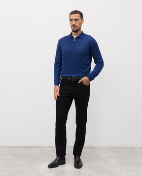 Stefano Ricci Черные джинсы слим с фактурным логотипом MFT53B1151RT58BK