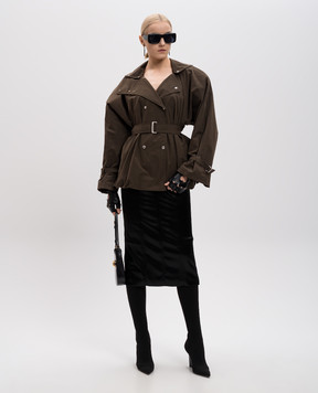 Magda Butrym Коричнева двобортна куртка JACKET01102425