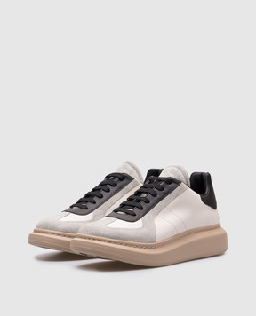 Alexander McQueen Сірі шкіряні кросівки Oversized Retro 807882WIAC4