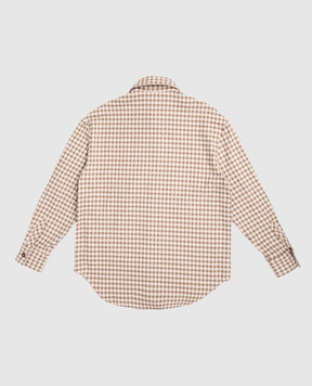 Dolce&Gabbana Дитяча бежева сорочка в клітинку L44S57FQ6C0812+