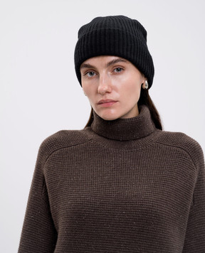 Allude Чорна шапка з кашеміру 25511244