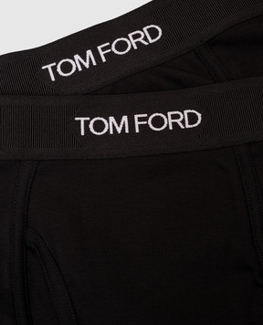 Tom Ford Набор черных трусов-боксеров с логотипом. T4XC31040