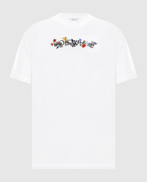 Off-White Біла футболка з принтом логотипа 2AA089F25JER002