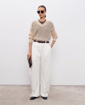 Brunello Cucinelli Коричневий топ із шовку M0C59DE310