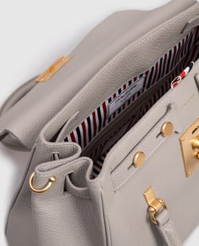 Thom Browne Серая кожаная сумка Mr. Thom FAP440BL0090