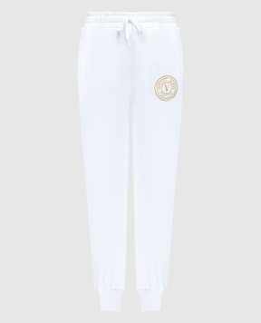 Versace Jeans Couture Білий джогери з вишивкою логотипа 76HAAT02CF01T