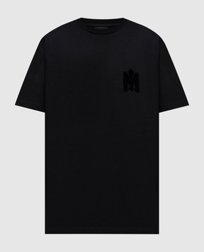 Mackage Черная футболка с фактурной эмблемой логотипа TEE