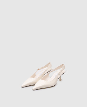 Jimmy Choo Білі шкіряні лаковані слінгбеки Amel AMEL50PAT