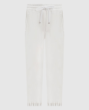 Alexander McQueen Білі джогери з емблемою логотипа 816232QLAD8