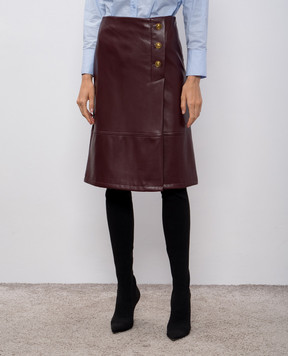 Twinset Бордова спідниця з логотипом 252TP2233