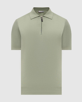 Canali Зеленое поло на молнии MK00145C0454