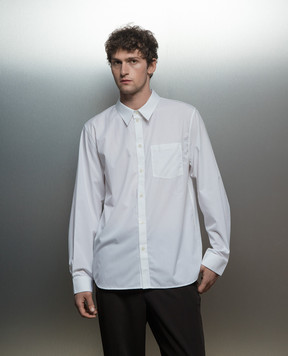 Helmut Lang Біла сорочка з вишивкою монограми логотипа O01HM515