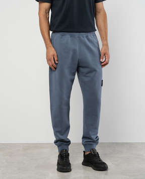 Stone Island Блакитні джогери з нашивкою логотипа 811560920