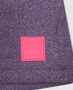 Balmain Дитячі фіолетові шорти з люрексом BU6C69U01381214