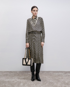 Valentino Черная блуза TOUTE LA V из шелка 6B3AB78390R