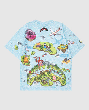 Sprayground Дитяча блакитна футболка Shark Island Mayhem SPY1291