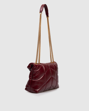 Saint Laurent Бордова шкіряна стьобана сумка крос-боді 759337AAFFA