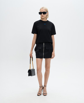Off-White Чорна спідниця-карго з вишивкою логотипа OWCY001F24FAB001