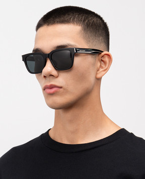 Saint Laurent Черные очки 790/F с логотипом 822253Y9967
