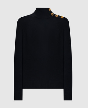 Balmain Чорний светр з кашеміру та вовни FF0KF100KI87
