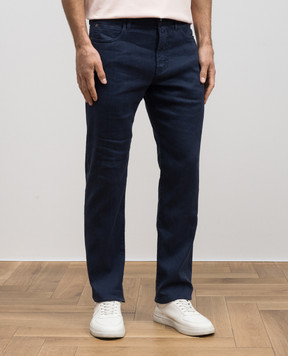 Loro Piana Синие брюки с льном FAP3992