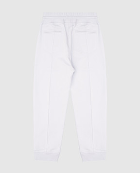 Brunello Cucinelli Детские голубые джогеры с принтом BW863E352B