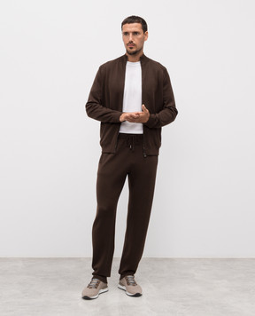 Stefano Ricci Коричневая спортивная куртка из кашемира W505023R31W25302