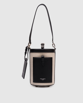Dolce&Gabbana Бежевая сумка с леном BM2506A9B64