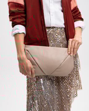 Gianni Chiarini Бежевая кожаная сумка кросс-боди Allegra BS11431FOUCLD