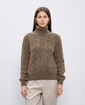 Loro Piana Коричневый свитер из кашемира FAO5803