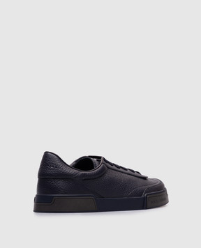 Dolce&Gabbana Синие кожаные кроссовки Portofino Yacht A20190A6A88