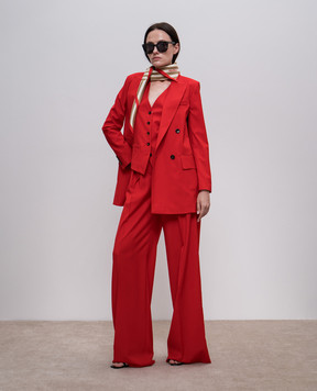 Max Mara Червоні штани RIMINI з вовни RIMINI